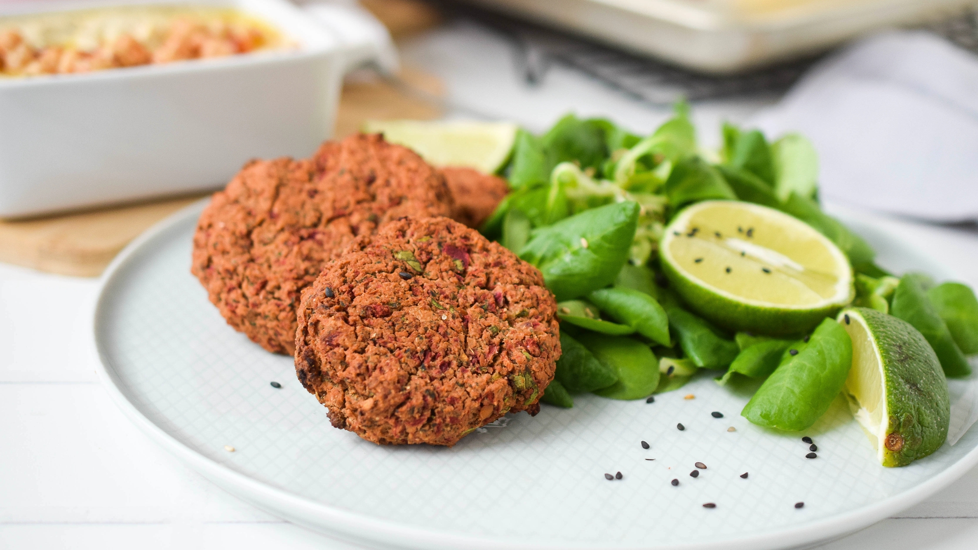 Beetroot falafel
