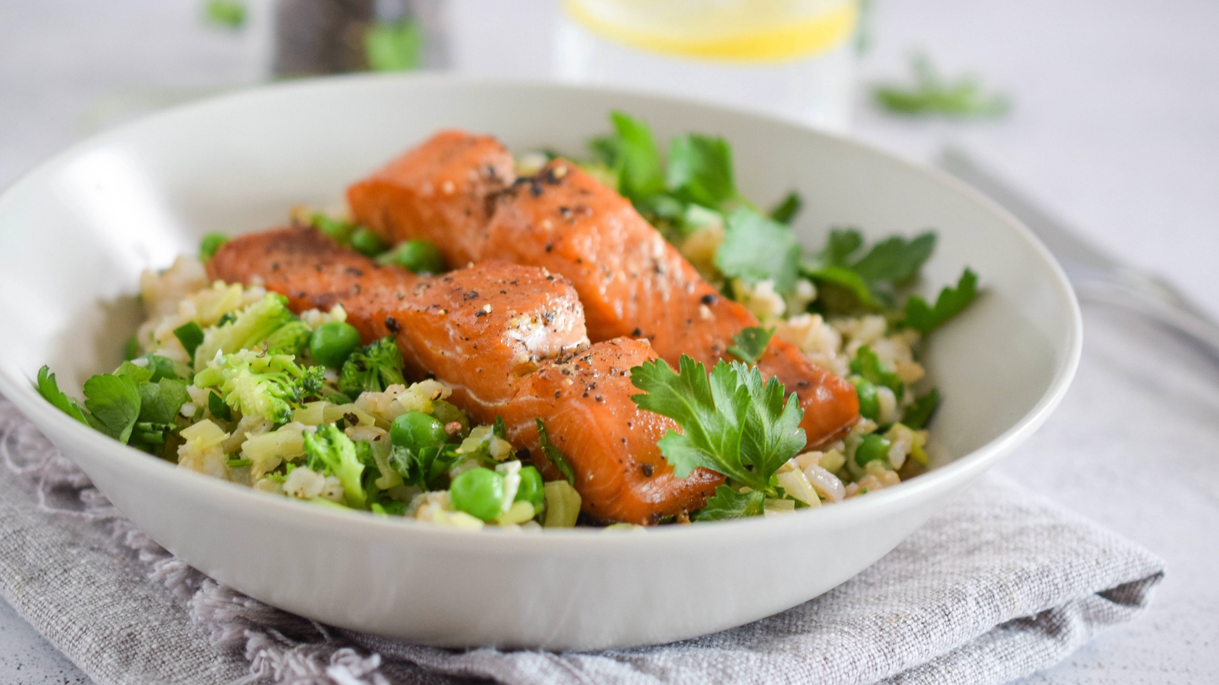 Salmon risotto